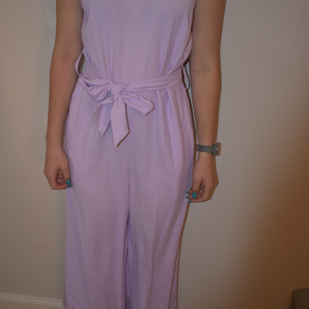 Purple long jumpsuit